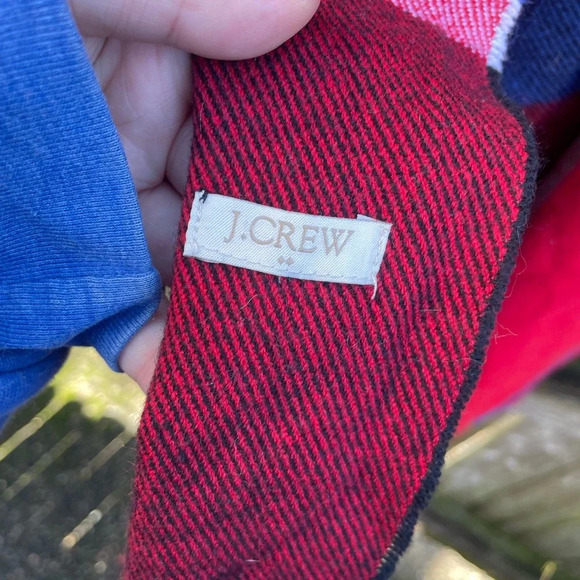 J.CREW TARTAN PLAID WOOL SCARF - Picture 2 of 2